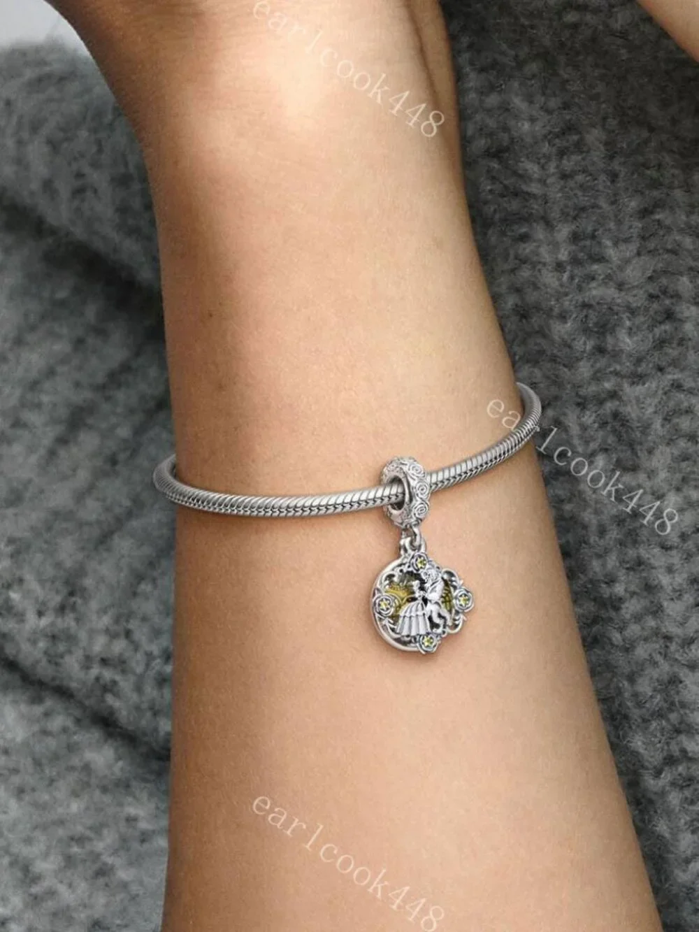 Disney Beauty and the Beast Dancing Dangle Charm